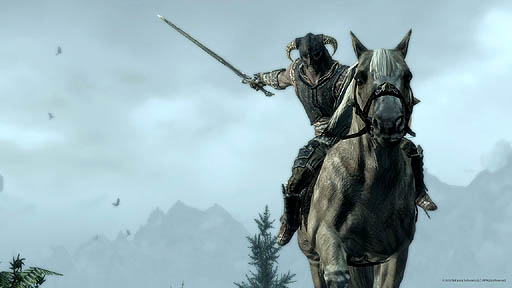 画像ギャラリー No.002のサムネイル画像 / 「The Elder Scrolls V: Skyrim」の次期アップデートで,待望の騎乗戦闘が可能に。PC版では,アップデートのβ版を一足早く体験できる
