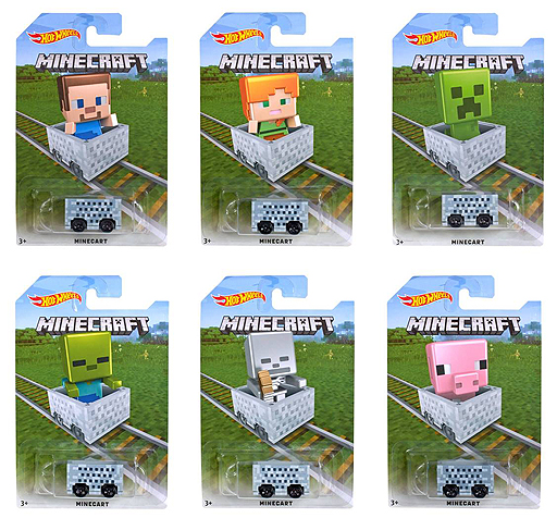 画像ギャラリー No.002のサムネイル画像 / 「Minecraft」のトロッコがミニカーに。Hot Wheelsブランドのミニカー「HW マインクラフトアソート」が4月下旬に発売