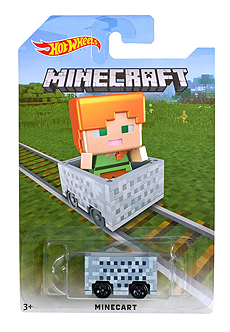 画像ギャラリー No.005のサムネイル画像 / 「Minecraft」のトロッコがミニカーに。Hot Wheelsブランドのミニカー「HW マインクラフトアソート」が4月下旬に発売