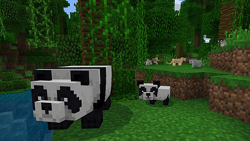 画像ギャラリー No.002のサムネイル画像 / 「Minecraft」にパンダが登場。竹ブロック1000万個の配置で世界自然保護基金（WWF）に10万ドルを寄付するという企画が実施中