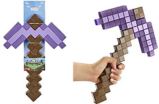 画像ギャラリー No.007のサムネイル画像 / 「Minecraft」より，ダイヤモンドの剣，エンチャントされたツルハシ，弓矢がおもちゃに。弓矢はサウンドも再現