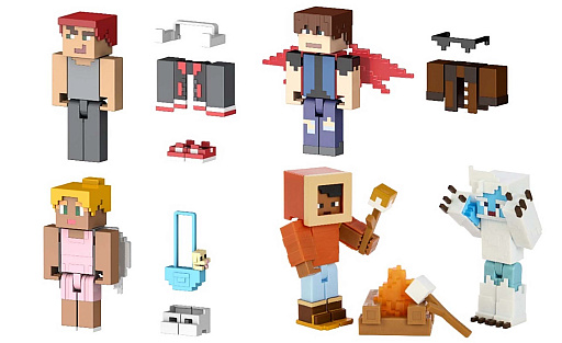 画像ギャラリー No.001のサムネイル画像 / 「Minecraft」のアイテムコードが付属するキャラクターフィギュアなどがマテルから登場。一部は本日より販売