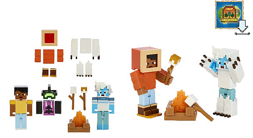 画像ギャラリー No.004のサムネイル画像 / 「Minecraft」のアイテムコードが付属するキャラクターフィギュアなどがマテルから登場。一部は本日より販売