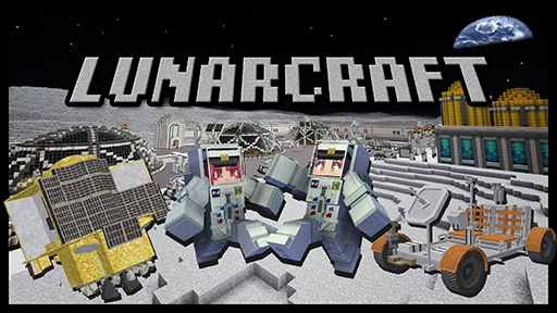 画像ギャラリー No.001のサムネイル画像 / 「Minecraft」にJAXA宇宙教育センターが企画した月面ワールド「LUNARCRAFT」登場。月周回衛星「かぐや」で得られた月の地形データを反映