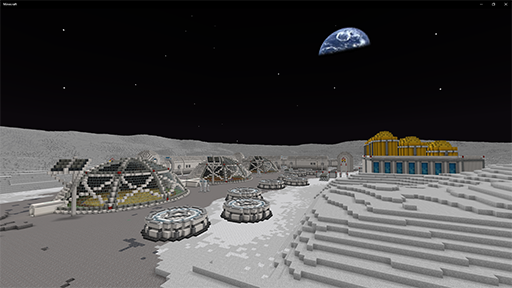 画像ギャラリー No.004のサムネイル画像 / 「Minecraft」にJAXA宇宙教育センターが企画した月面ワールド「LUNARCRAFT」登場。月周回衛星「かぐや」で得られた月の地形データを反映