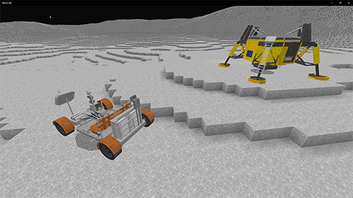 画像ギャラリー No.005のサムネイル画像 / 「Minecraft」にJAXA宇宙教育センターが企画した月面ワールド「LUNARCRAFT」登場。月周回衛星「かぐや」で得られた月の地形データを反映