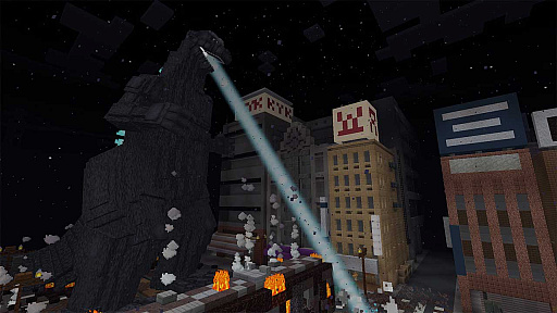 画像ギャラリー No.003のサムネイル画像 / ゴジラ,「Minecraft」を襲撃。ゴジラとして戦ったりゴジラから逃げたりする公式ワールドがマーケットプレイスで発売に