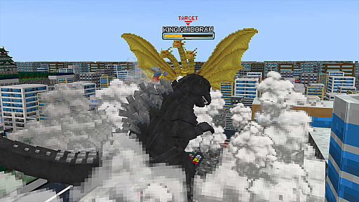画像ギャラリー No.004のサムネイル画像 / ゴジラ,「Minecraft」を襲撃。ゴジラとして戦ったりゴジラから逃げたりする公式ワールドがマーケットプレイスで発売に