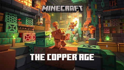 画像ギャラリー No.001のサムネイル画像 / 「Minecraft」銅ゴーレムや銅のチェストを追加する大型アップデート「銅の時代」を実装。最大3つのアイテムを配置できる棚ブロックも登場