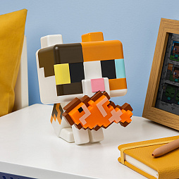 画像ギャラリー No.003のサムネイル画像 / 「Minecraft」，ネコルームライトを2月22日（猫の日）に発売。オオカミとハチのフィギュアライトも登場