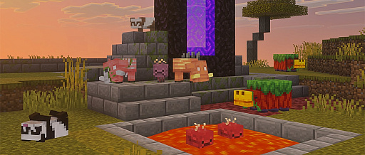画像ギャラリー No.001のサムネイル画像 / 「Minecraft」,テスト版でベビーパンダ,ベビーホグリンなど5種のモブのビジュアルを刷新。2026年の子どもモブのデザイン変更はこれでひと段落へ