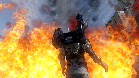 画像ギャラリー No.005のサムネイル画像 / 「地球防衛軍4」に登場する第3の兵士，“空爆誘導兵”こと「エアレイダー」の情報公開。ビークルやフォーリナー「新型ヘクトル」と合わせてチェック