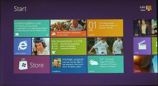 画像ギャラリー No.003のサムネイル画像 / Microsoft，開発中の新OS コードネーム“Windows 8”をプレビュー。ユーザーインタフェースを紹介するムービーも公開