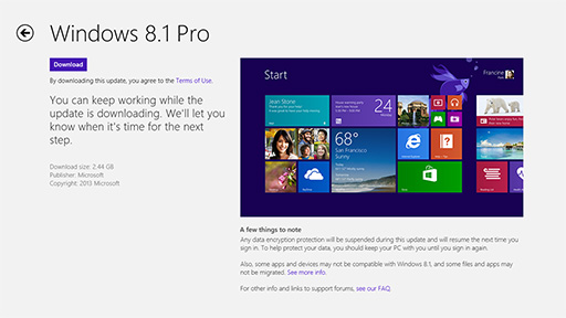 画像ギャラリー No.002のサムネイル画像 / Windows 8.1のリリース日が10月17日に決定。Windows 8ユーザーは無料でアップデートが可能に