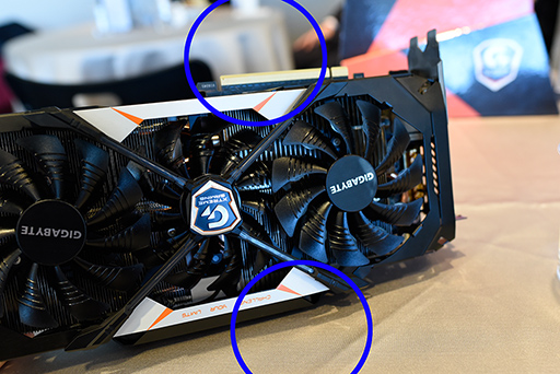 画像ギャラリー No.008のサムネイル画像 / ［COMPUTEX］GIGABYTE独自のGTX 1080カード，注目は搭載クーラーの「重なった3連ファン」