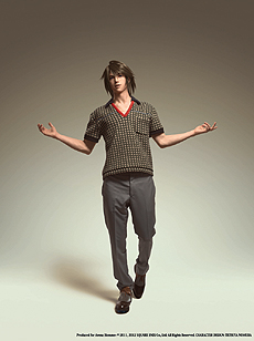 画像ギャラリー No.005のサムネイル画像 / 「FF XIII-2」キャラが，プラダの春夏メンズコレクションのモデルに。「Arena Homme ＋」誌の最新号でライトニングらがプラダファッションに身を包む
