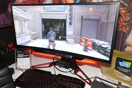 画像ギャラリー No.008のサムネイル画像 / ［CES 2017］目玉は21インチ湾曲液晶搭載の巨大ノートPC。視線追跡デバイス内蔵PCなどAcerのゲーマー向け製品をまとめてチェック