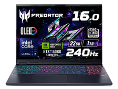 厚さ約19mmで約2.2kgのゲームノートPC「Predator Helios Neo 16S AI」に，安めのGeForce RTX 5070/5060搭載モデルが登場