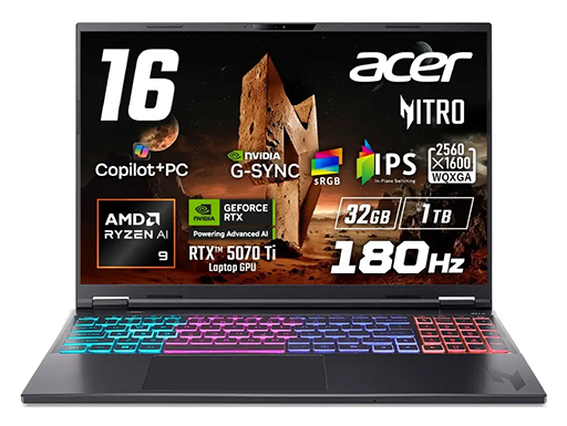 画像ギャラリー No.002のサムネイル画像 / Ryzen＆GeForce RTX 50シリーズ搭載の16インチ級ゲームノートPC計2製品がAcerから