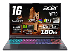 Ryzen＆GeForce RTX 50シリーズ搭載の16インチ級ゲームノートPC計2製品がAcerから
