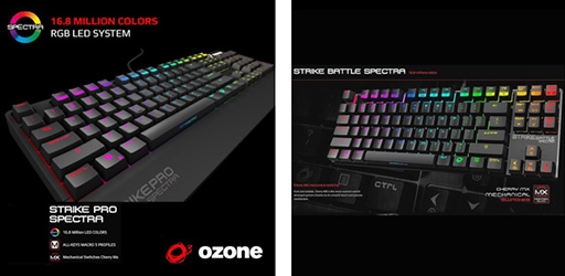 画像ギャラリー No.006のサムネイル画像 / Cherry MX Red採用の「Strike Pro Spectra」などOzone製のゲーマー向けキーボード2製品が3月3日に国内発売