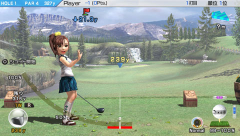 画像ギャラリー No.005のサムネイル画像 / ［TGS 2011］PS Vitaの機能を駆使して簡単操作とゴルフプレイへのこだわりを両立。「みんなのGOLF 6」インプレッション