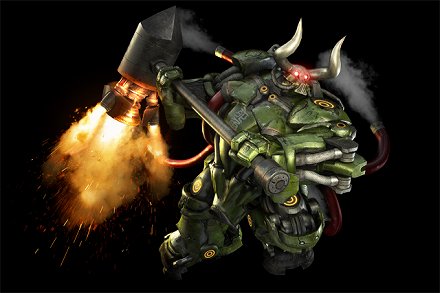 画像ギャラリー No.001のサムネイル画像 / 「MAX ANARCHY」,パワーファイターなサイボーグ「Big Bull」の紹介ムービーを掲載。巨大ハンマーで相手を叩き潰せ