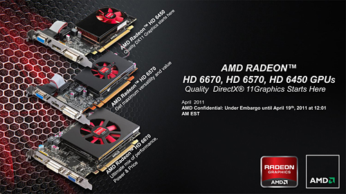 画像ギャラリー No.005のサムネイル画像 / AMD，「Radeon HD 6670・6570・6450」を発表。Radeon HD 6000シリーズが上から下まで出揃う