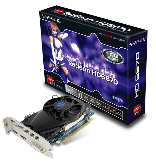 画像ギャラリー No.001のサムネイル画像 / DVI＆HDMI，DisplayPort出力を備えたSapphire製HD 6670搭載カード登場
