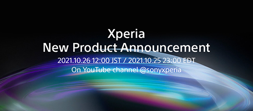 画像ギャラリー No.001のサムネイル画像 / 「Xperia」の新製品が10月26日12時に発表。ソニーがSNSなどで予告