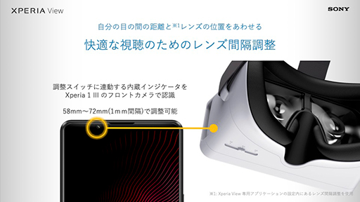 画像ギャラリー No.013のサムネイル画像 / オープンマーケット版「Xperia 1 III」が11月19日に発売。スマートフォン組み込み型VRヘッドセット「XPERIA View」も登場