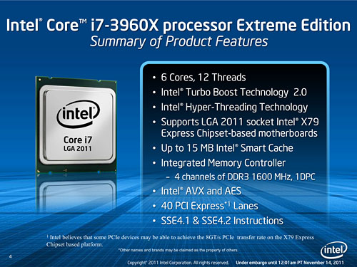 画像ギャラリー No.003のサムネイル画像 / Intel，新世代ハイエンドCPU「Core i7-3000番台」を発表。Sandy Bridge-Eプラットフォーム，そのポイントをチェックする