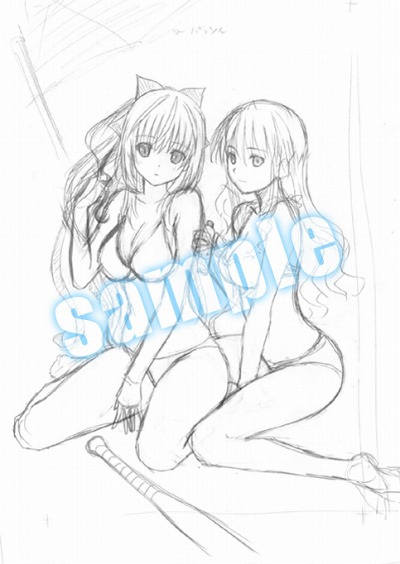 画像ギャラリー No.008のサムネイル画像 / 「さかあがりハリケーン Portable」，店舗別特典の情報が公開に。“描き下ろし特典”の過激さがうかがえるラフ画も
