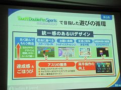 画像ギャラリー No.014のサムネイル画像 / ［CEDEC 2011］パッケージングという手法によって奇抜さを面白さに変える。「タッチ！ダブルペンスポーツ」を開発したindies0流ゲーム開発の方法論