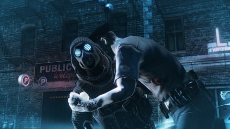 画像ギャラリー No.006のサムネイル画像 / 「バイオハザード オペレーション・ラクーンシティ」のゲームシステムを紹介。出血時やt-ウィルスに感染した際の対処方法，近接格闘時の戦い方などを確認