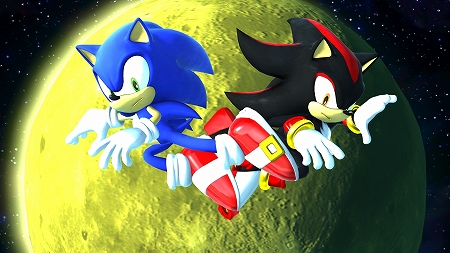 画像ギャラリー No.005のサムネイル画像 / 「ソニック ジェネレーションズ 白の時空/青の冒険」，ライバルキャラ「シャドウ」とのハイスピードバトルに期待が高まる。ステージ情報も公開に