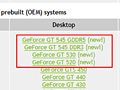 NVIDIA，GPU製品情報ページに「GeForce GT 545・530・520」の情報を追加。OEM向け