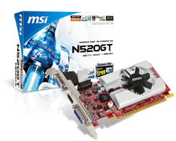 画像ギャラリー No.001のサムネイル画像 / Low Profile対応のMSI製GT 520搭載カードが登場。想定売価4600円前後