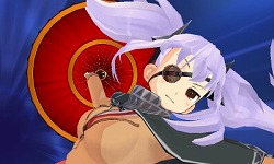 画像ギャラリー No.008のサムネイル画像 / ニンテンドー3DS用ソフト「閃乱カグラ -少女達の真影-」のPRユニット，“閃乱カグラ G-FEED”がやって来た。太巻きを持って