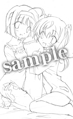 画像ギャラリー No.005のサムネイル画像 / 色はないけど肌色が多いことは分かる。「快盗天使ツインエンジェル〜時とセカイの迷宮〜」，店舗別購入特典イラストのラフ画が公開に