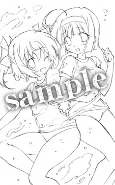 画像ギャラリー No.007のサムネイル画像 / 色はないけど肌色が多いことは分かる。「快盗天使ツインエンジェル〜時とセカイの迷宮〜」，店舗別購入特典イラストのラフ画が公開に