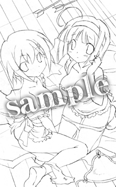 画像ギャラリー No.009のサムネイル画像 / 色はないけど肌色が多いことは分かる。「快盗天使ツインエンジェル〜時とセカイの迷宮〜」，店舗別購入特典イラストのラフ画が公開に