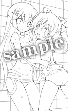 画像ギャラリー No.010のサムネイル画像 / 色はないけど肌色が多いことは分かる。「快盗天使ツインエンジェル〜時とセカイの迷宮〜」，店舗別購入特典イラストのラフ画が公開に
