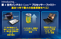 画像ギャラリー No.006のサムネイル画像 / ［COMPUTEX］Intel，Haswellこと第4世代Coreプロセッサを正式発表。Ultrabookやタブレット向けのラインナップが明らかに 