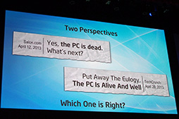 画像ギャラリー No.003のサムネイル画像 / ［COMPUTEX］Haswellの主戦場はUltrabookと2-in-1デバイス。Bay Trailとはどう住み分ける？ Intel基調講演レポート