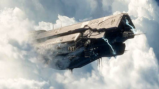 画像ギャラリー No.003のサムネイル画像 / 「Halo 4」の最新ムービー公開。巨大戦艦「Infinity」が惑星レクイエムに激突し，壮大な物語が幕を開ける