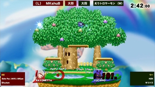 画像ギャラリー No.002のサムネイル画像 / ［速報］「賽[sai]」「大乱闘スマッシュブラザーズ for Wii U」部門，炙りトロサーモン（つー，KEN，キリハラ）が無敗で優勝を決める