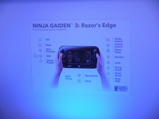 画像ギャラリー No.007のサムネイル画像 / ［E3 2012］「Ninja Gaiden 3: Razor’s Edge」のプレイアブルデモでWii U GamePadの操作感を確認。予想以上にコントロールはしやすい