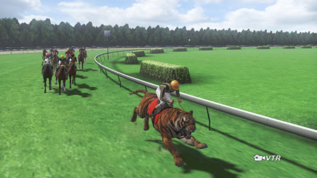 画像ギャラリー No.002のサムネイル画像 / 競馬場にピエロとトラが出現!? 本日発売の「Champion Jockey: Gallop Racer＆GI Jockey」でDLC第1弾“おもしろモデルパック”が配信開始