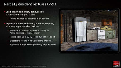 画像ギャラリー No.005のサムネイル画像 / 「Radeon HD 7970」ではメガテクスチャ処理のGPUアクセラレーションが可能に!? GPUコンピューティング向けの工夫やディスプレイ周りをチェックする